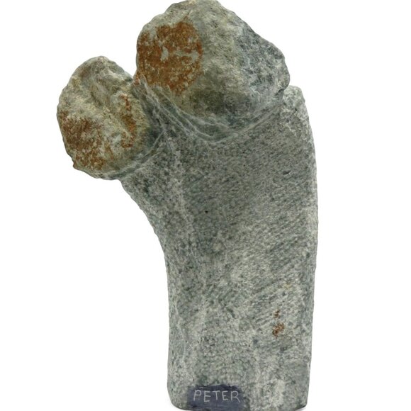 STONE SCULPTURE of Two Sisters by Peter Hand Carved Unique Artwork 9" - Picture 10 of 12